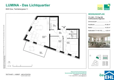 3-Zimmer-Wohnung kaufen in Graz – 81,83 m², € 376.000 – Bild 9 von 9