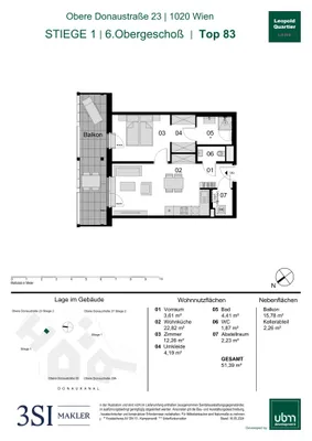 2-Zimmer-Wohnung kaufen in Wien – 51,39 m², € 591.000 – Bild 10 von 10