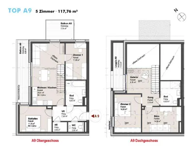 5-Zimmer-Wohnung kaufen in Hallein – 117,76 m², € 587.622 – Bild 3 von 9