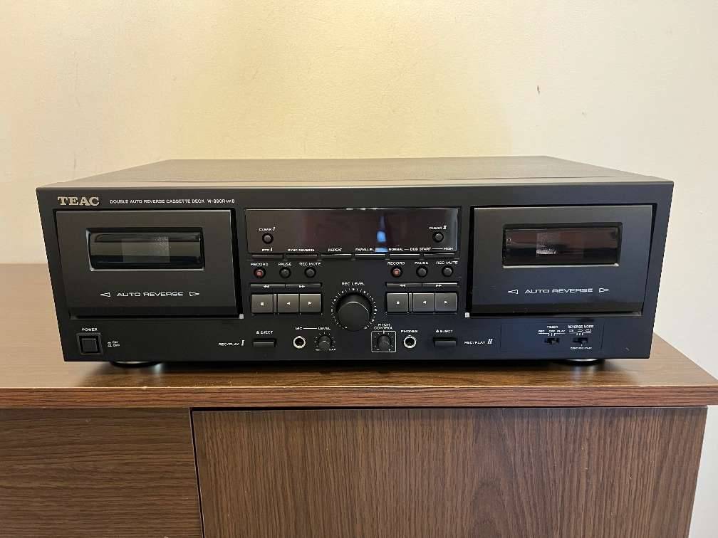 TEAC W-890RmK II ダブルカセットデッキ　ジャンク品！ Teac W-890RmkII Auto-Reverse Dual Cassette Deck W-890RMK2-BK B&H
