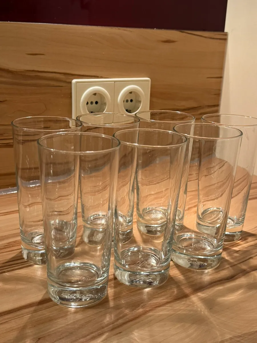 7x IKEA GODIS Longdrinkglas Klarglas Glas 40cl - schlichtes, gerades Design, € 4,- (1180 Wien)