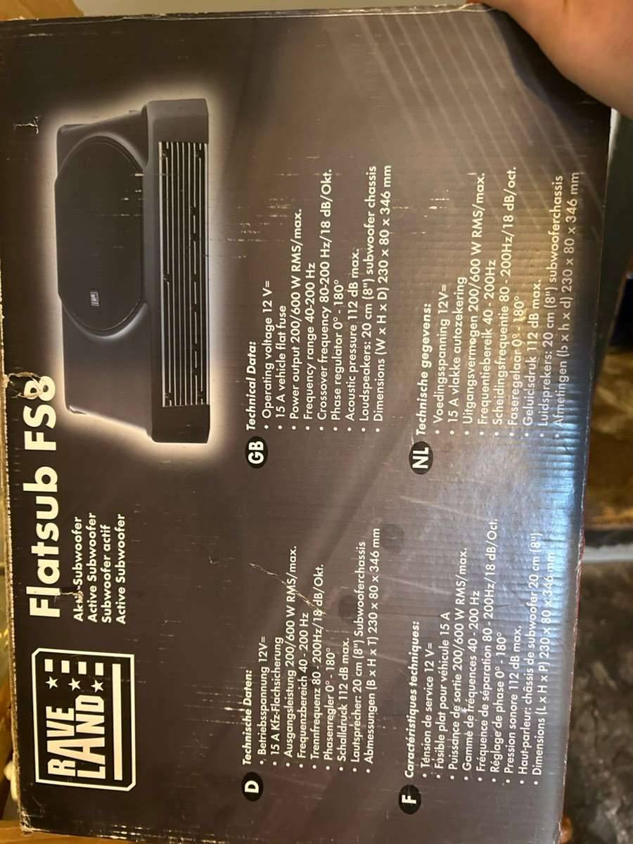 Raveland Flatsub FS-8 auto-subwoofer actief 600 W