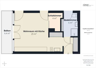 1-Zimmer-Wohnung mieten in Feldkirch – 36,04 m², € 1.073 – Bild 18 von 18