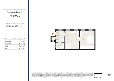 2-Zimmer-Wohnung kaufen in Wien – 46,01 m², € 329.000 – Bild 18 von 18