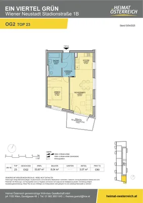 2-Zimmer-Wohnung mieten in Wiener Neustadt – 53,87 m², € 693 – Bild 23 von 29