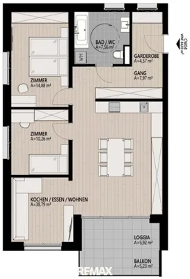 3-Zimmer-Immobilie kaufen in Kitzbühel – 84,03 m², € 504.000 – Bild 7 von 7