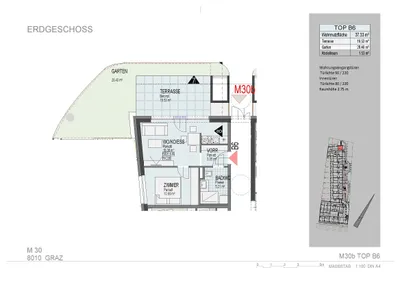 2-Zimmer-Wohnung mieten in Graz – 37 m², € 561 – Bild 2 von 16