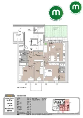 4-Zimmer-Wohnung kaufen in Wien – 90,52 m², € 639.000 – Bild 11 von 11