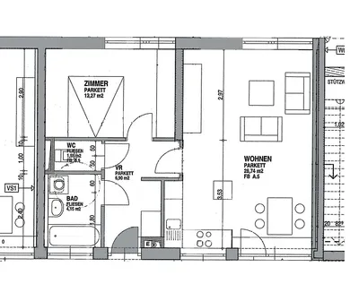 2-Zimmer-Wohnung mieten in Graz – 53,6 m², € 775 – Bild 2 von 14