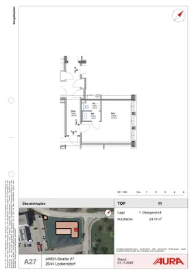 1-Zimmer-Gewerbeimmobilie mieten in Baden – 24 m², € 318 – Bild 7 von 7