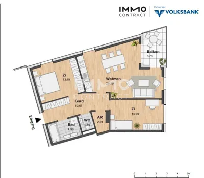3-Zimmer-Wohnung mieten in Graz – 75,62 m², € 1.189 – Bild 2 von 29