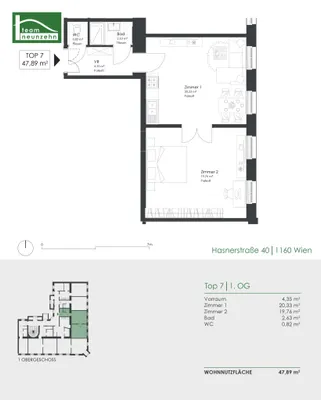 2-Zimmer-Wohnung kaufen in Wien – 47,89 m², € 254.000 – Bild 19 von 19