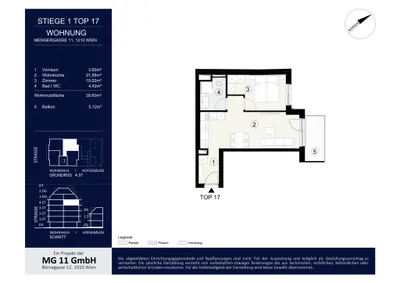 2-Zimmer-Wohnung kaufen in Wien – 39,6 m², € 270.000 – Bild 10 von 10