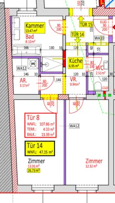 2-Zimmer-Wohnung kaufen in Wien – 47,15 m², € 260.000 – Bild 3 von 3