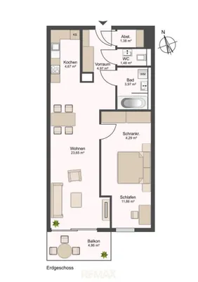 2-Zimmer-Wohnung mieten in Wien – 56 m², € 1.260 – Bild 17 von 17