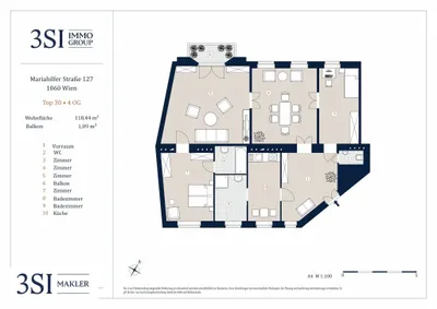 4-Zimmer-Wohnung kaufen in Wien – 118,44 m², € 976.000 – Bild 14 von 14