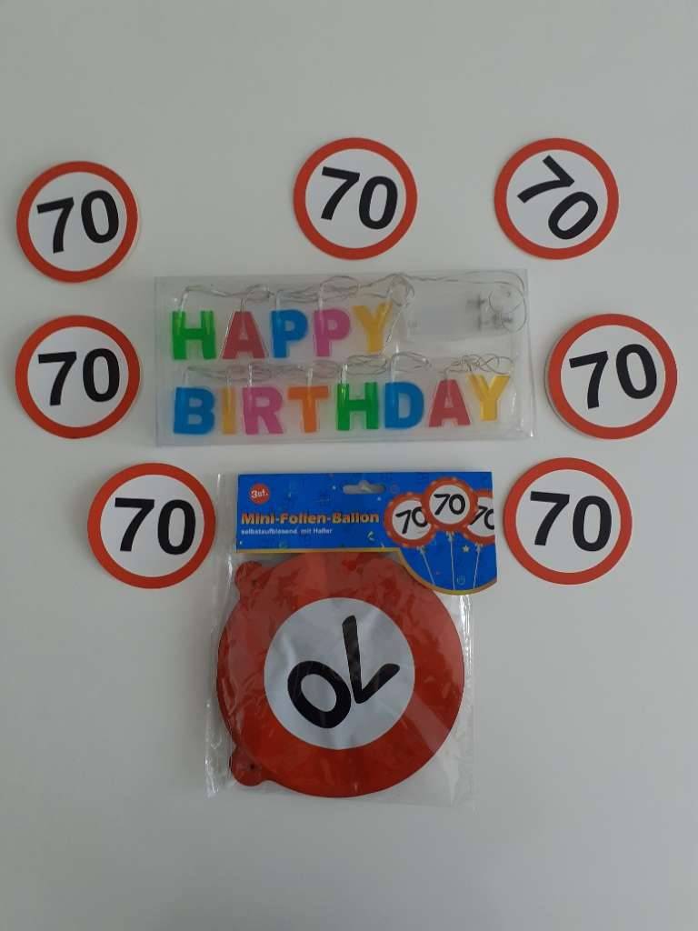 LED-Objekt Happy Birthday + Geburtstagschilder+ -Folien-Ballon,
