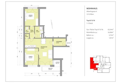 3-Zimmer-Wohnung mieten in Wien – 56,98 m², € 1.175 – Bild 10 von 10
