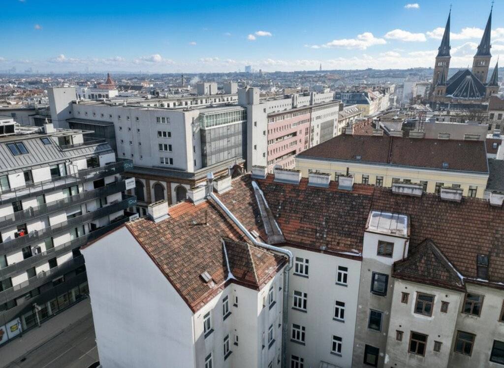Rohdachboden im Stilzinshaus am Fuße des Wilhelminenbergs - ca. 400 m² zzgl. Freiflächen erzielbar - EUR 625/m2 Wohnfläche - Ansicht 2