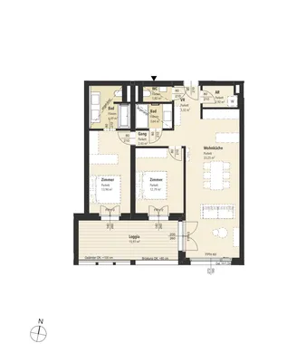 3-Zimmer-Wohnung kaufen in Villach Land – 80,62 m², € 629.900 – Bild 2 von 8