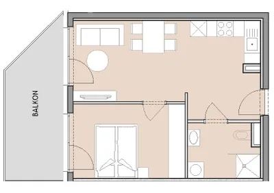 2-Zimmer-Wohnung mieten in Graz – 38,94 m², € 593 – Bild 1 von 14