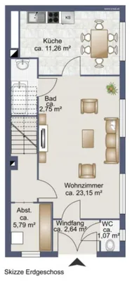 2-Zimmer-Haus mieten in Zwettl – 75 m², € 750 – Bild 9 von 10