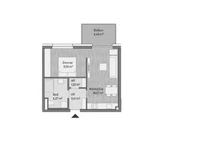 2-Zimmer-Wohnung kaufen in Graz – 41,11 m², € 235.126