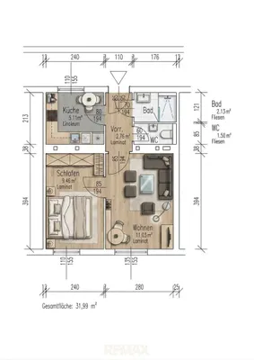 2-Zimmer-Wohnung kaufen in Mödling – 32 m², € 129.000 – Bild 17 von 17