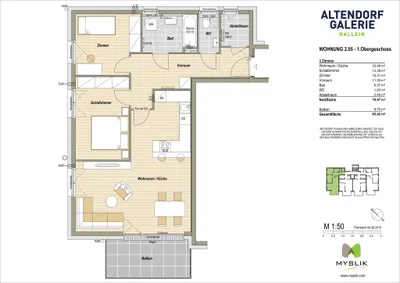 3-Zimmer-Wohnung kaufen in Hallein – 76,67 m², € 498.000 – Bild 11 von 11
