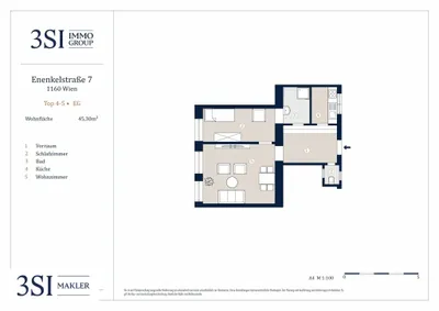 2-Zimmer-Gewerbeimmobilie kaufen in Wien – 45 m², € 190.000 – Bild 9 von 9