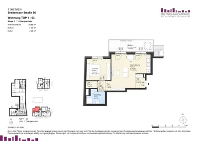 2-Zimmer-Wohnung kaufen in Wien – 49,85 m², € 369.000 – Bild 7 von 7