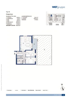 3-Zimmer-Wohnung mieten in Sankt Pölten Land – 72,73 m², € 836 – Bild 2 von 3