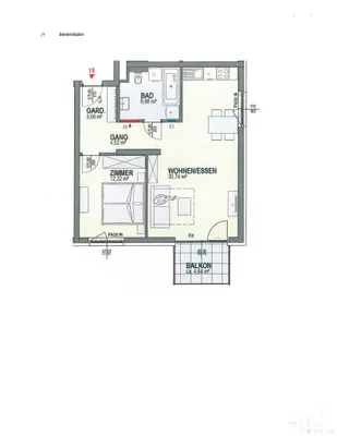 1-Zimmer-Wohnung mieten in Klagenfurt – 57,32 m², € 829 – Bild 8 von 8