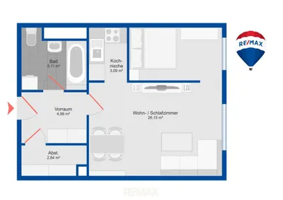 2-Zimmer-Wohnung kaufen in Wien – 42 m², € 199.000 – Bild 10 von 11