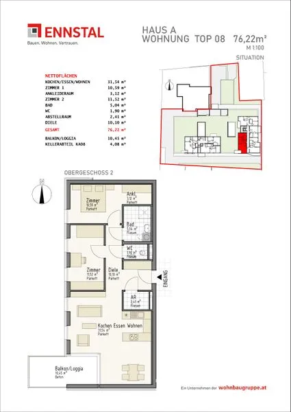 NEUBAU - Geförderte Mietwohnung Liezen - Ansicht 2