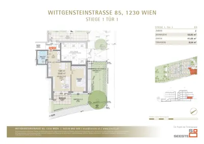 2-Zimmer-Wohnung kaufen in Wien – 50,85 m², € 395.000 – Bild 3 von 3