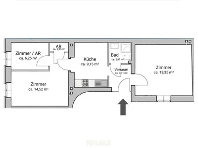 2-Zimmer-Wohnung kaufen in Mödling – 55 m², € 135.000 – Bild 8 von 12