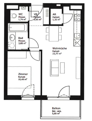 2-Zimmer-Wohnung mieten in Wien – 44 m², € 920 – Bild 14 von 15