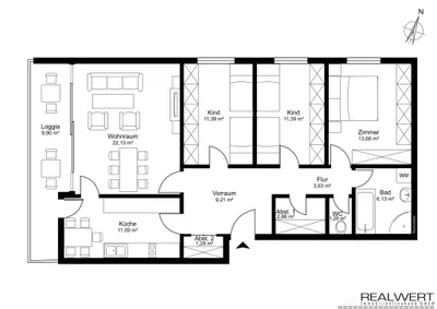 4-Zimmer-Wohnung kaufen in Salzburg Stadt – 94,07 m², € 395.000 – Bild 12 von 12