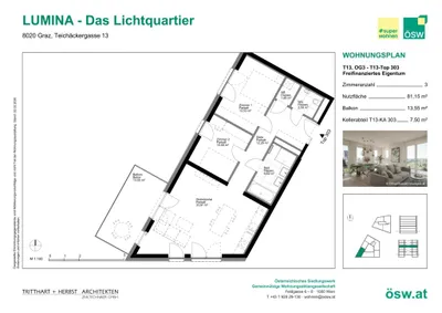 4-Zimmer-Wohnung kaufen in Graz – 81,15 m², € 389.000 – Bild 2 von 11