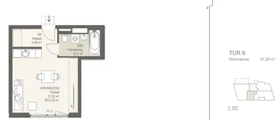 1-Zimmer-Wohnung kaufen in Wien – 31,29 m², € 196.194 – Bild 6 von 8