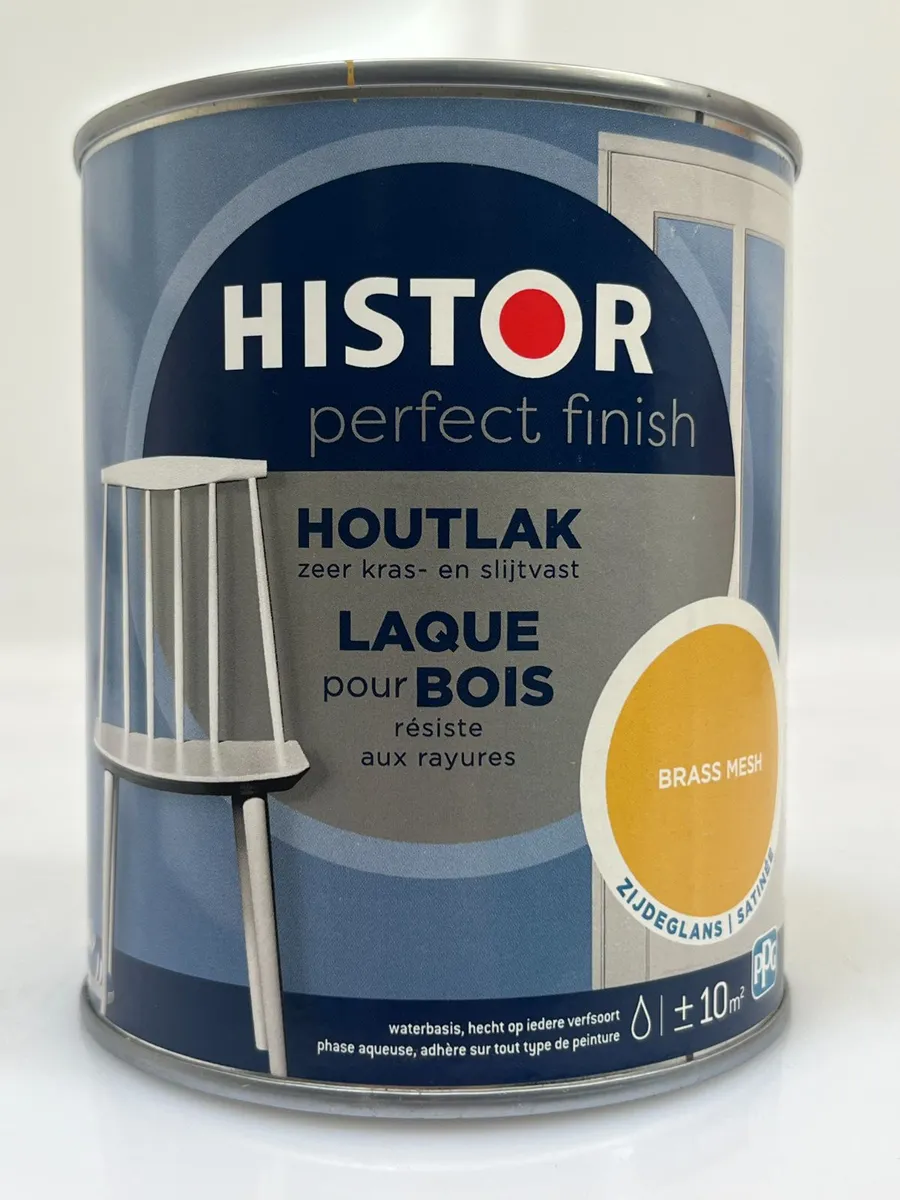 Histor Perfect Finish Houtlak Zijdeglans Brass Mesh 0,75L