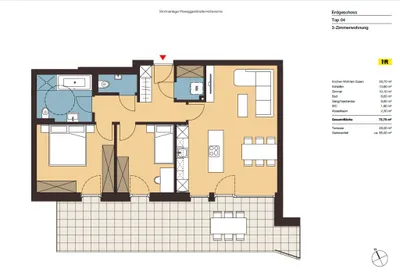 3-Zimmer-Wohnung kaufen in Dornbirn – 72,7 m², € 556.000 – Bild 7 von 8