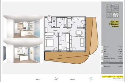 3-Zimmer-Wohnung kaufen in Graz – 76,17 m², € 329.000 – Bild 2 von 37