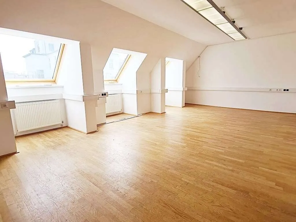 ZIEGLERGASSE bei FUZO Mariahilfer Straße, 141 m² Bürofäche, 3 Zimmer, Serverraum, Küche, Klimaanlagen, Dachgeschoß - Ansicht 2