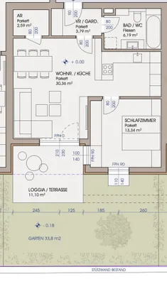 2-Zimmer-Wohnung mieten in Salzburg-Umgebung – 56,26 m², € 1.350 – Bild 9 von 9