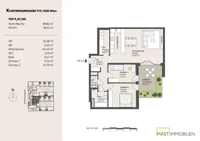3-Zimmer-Wohnung kaufen in Wien – 89,09 m², € 469.000 – Bild 27 von 27
