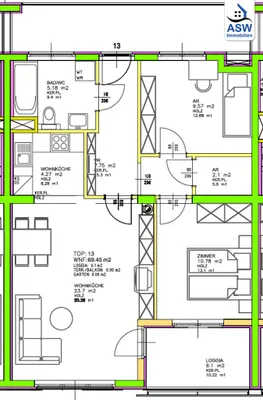 3-Zimmer-Wohnung kaufen in Wien – 69 m², € 429.000 – Bild 17 von 17