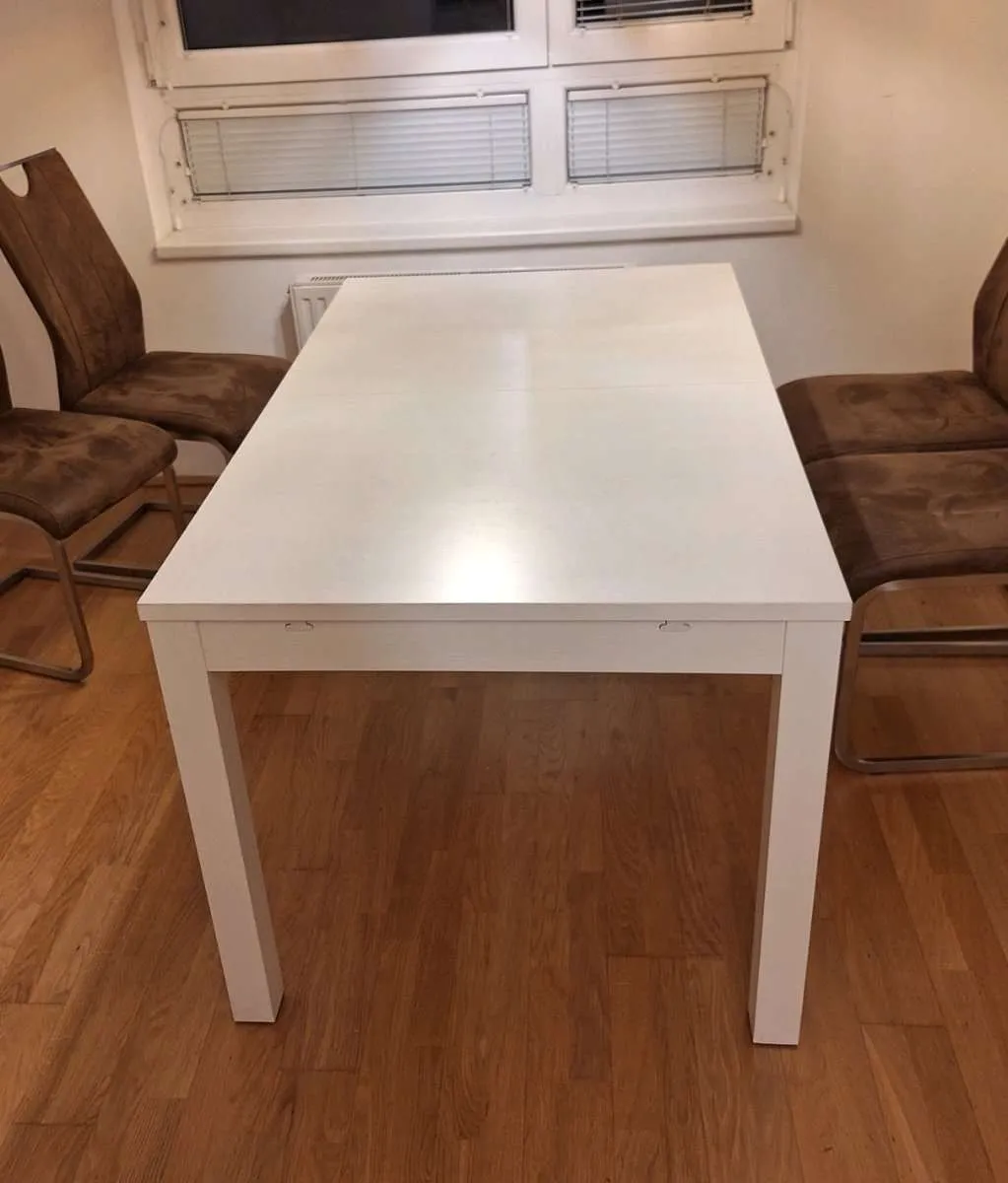 IKEA Esstisch weiß - ausziehbar (140/180/220 x 84 cm), € 50,- (1030 Wien)