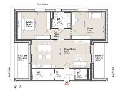 3-Zimmer-Wohnung kaufen in Zell am See – 104,66 m², € 712.232 – Bild 4 von 7